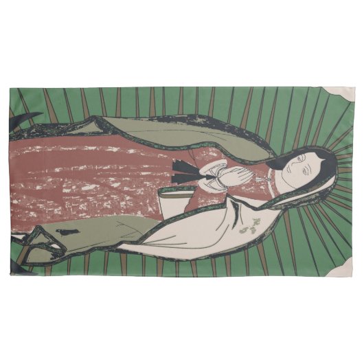 onze dame van guadalupe kussensloop (Voorkant-Links)