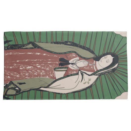 onze dame van guadalupe kussensloop (Voorkant-Rechts)