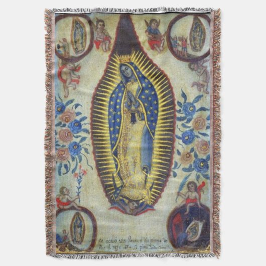 Onze dame van Guadalupe Maagd Mary 1824 Art Blanke Deken (Voorkant Verticaal)