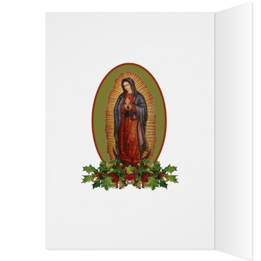 Onze dame van Guadalupe Maagd Mary Feliz Navidad (Binnen (Links))