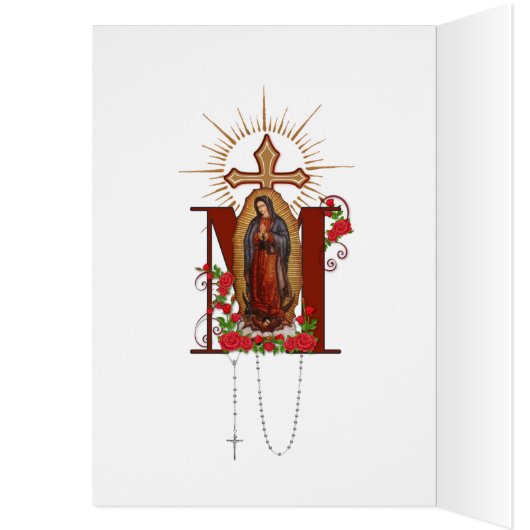 Onze dame van Guadalupe Maagd Mary Feliz Navidad (Binnen (Links))
