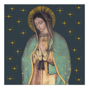Onze dame van Guadalupe Maagd Mary Glossy Poster Perfect Poster