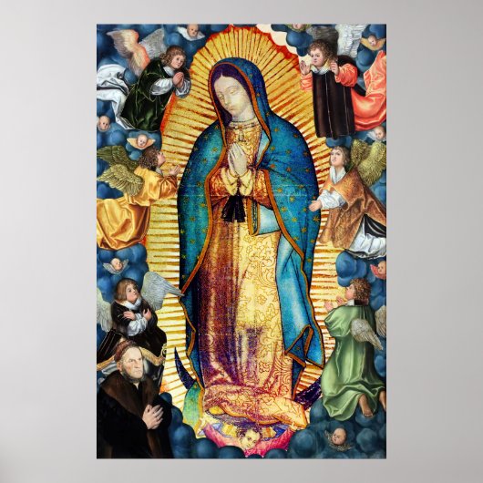 Onze dame van Guadalupe met Angels Poster (Voorkant)