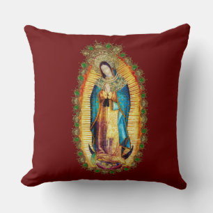 Onze dame van Guadalupe Mexicaanse Maagd Mary Azte Kussen
