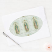 Onze dame van Guadalupe Ovale Sticker (Envelop)