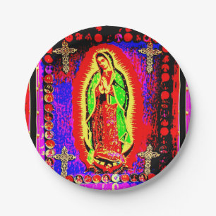 onze dame van guadalupe papieren bordje