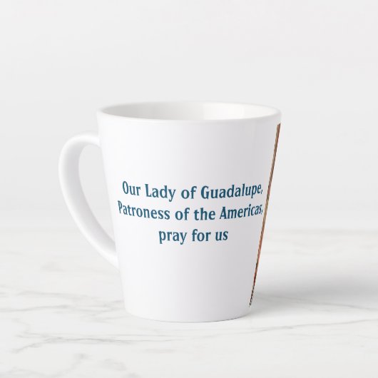 Onze dame van Guadalupe, partijdig van Amerika Latte Mok (Linkerhoek)