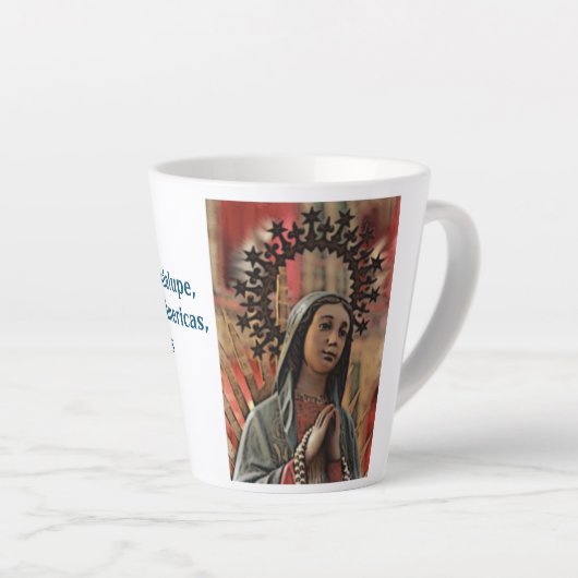 Onze dame van Guadalupe, partijdig van Amerika Latte Mok (Rechterhoek)
