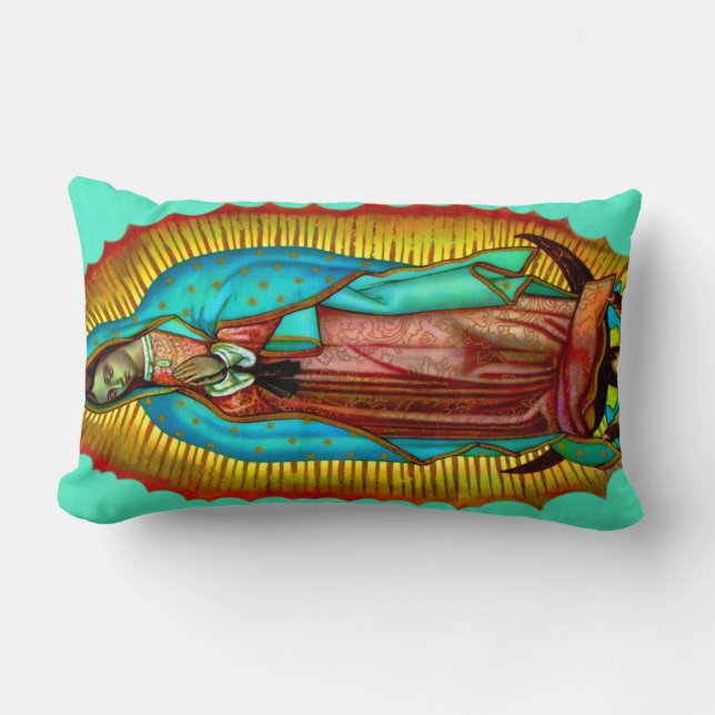 Onze dame van Guadalupe Prayer Pillow Kussen (Voorkant)