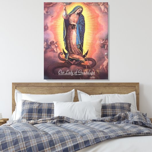 Onze dame van Guadalupe Rev12 Canvas Afdruk (Insitu (Slaapkamer))