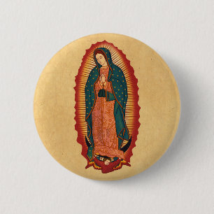 Onze dame van Guadalupe Ronde Button 5,7 Cm
