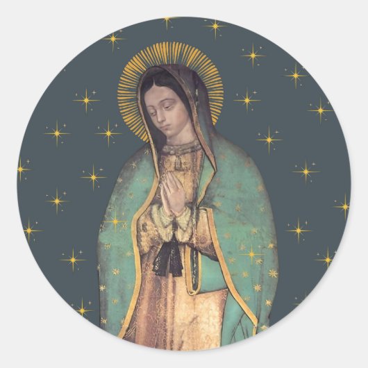 Onze dame van Guadalupe Ronde Stickers (Voorkant)