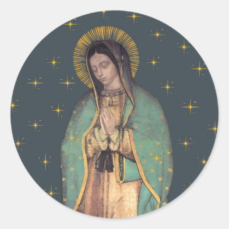 Onze dame van Guadalupe Ronde Stickers