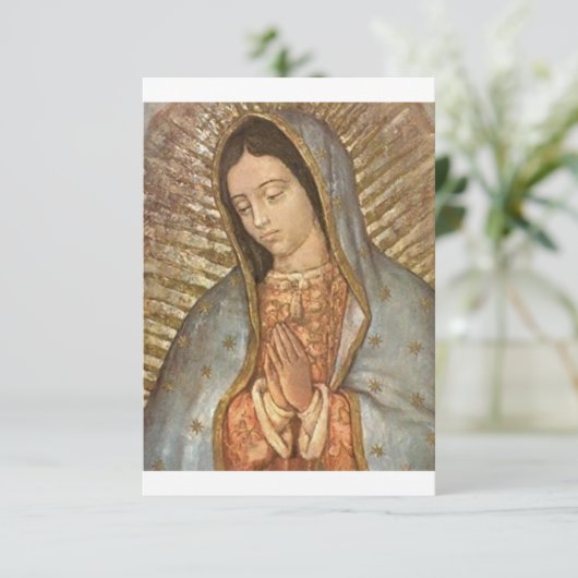 Onze dame van Guadalupe Save The Date (Staand voorkant)