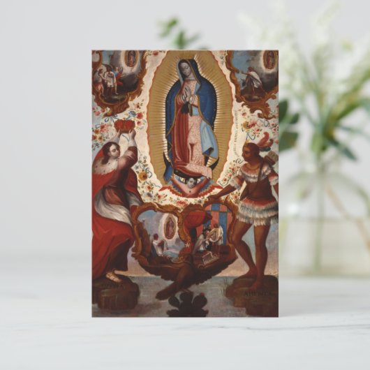 Onze dame van Guadalupe Save The Date (Staand voorkant)