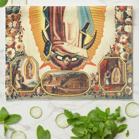 Onze dame van Guadalupe Theedoek (Gevouwen)