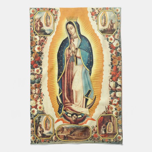 Onze dame van Guadalupe Theedoek (Verticaal)
