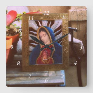 Onze Dame van Guadalupe Vierkante Klok