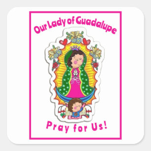 Onze dame van Guadalupe Vierkante Sticker