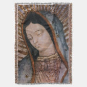 Onze dame van Guadalupe Virgin Tilma Bust Blanket Deken (Voorkant Verticaal)