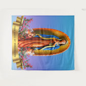 Onze dame van Guadalupe Wandkleed (Voorkant (horizontaal))