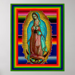 Onze dame van Guadalupe zarape 205 Poster