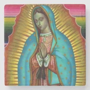 Onze dame van Guadalupe Zarape Stone Tile Stenen Onderzetter