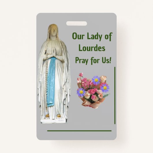 Onze dame van Lourdes Badge (Voorkant)