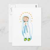 Onze dame van Lourdes Briefkaart (Voorkant / Achterkant)