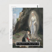 Onze dame van Lourdes Briefkaart (Voorkant / Achterkant)