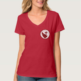Onze dame van Lourdes Dames Hanes Vnek Logo T-shirt