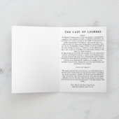 Onze dame van Lourdes Kaart (Binnen)