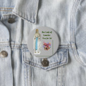 Onze dame van Lourdes Ronde Button 7,6 Cm (In situ)