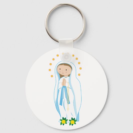Onze dame van Lourdes Sleutelhanger (Voorkant)