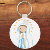 Onze dame van Lourdes Sleutelhanger (Voorkant)
