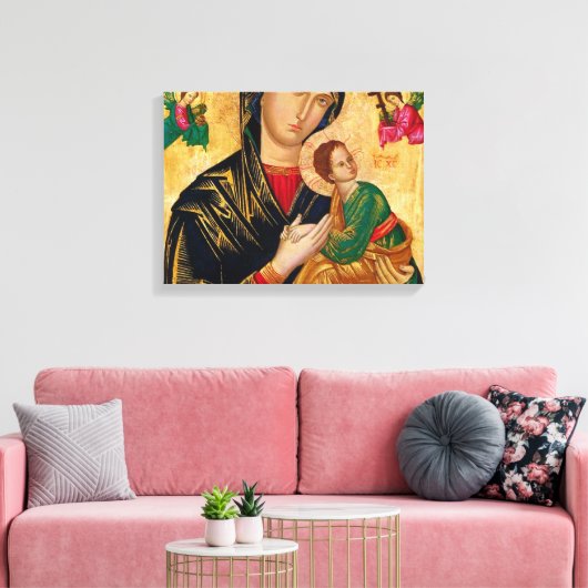 Onze Dame van Perpetual Help Canvas Afdruk (Insitu (Woonkamer))