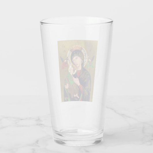 Onze Dame van Perpetual Help Glas (Achterkant)