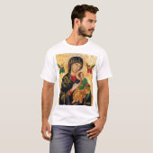 Onze Dame van Perpetual help Maagd Mary Icon Rusla T-shirt (Voorkant volledig)