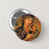 Onze Dame van Perpetual Help Ronde Button 5,7 Cm (Voorkant /achterkant)