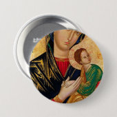 Onze Dame van Perpetual Help Ronde Button 7,6 Cm (Voorkant /achterkant)