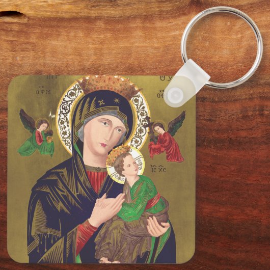 Onze Dame van Perpetual Help Sleutelhanger (Achterkant)