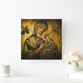 Onze Dame van Perpetual Help Vierkante Klok (Huis)