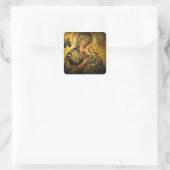 Onze Dame van Perpetual Help Vierkante Sticker (Tas)