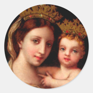 Onze dame van vertrouwen ronde sticker