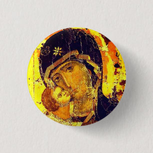Onze dame van Vladimir Ronde Button 3,2 Cm
