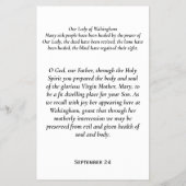 Onze dame van Walsingham Flyer (Achterkant)