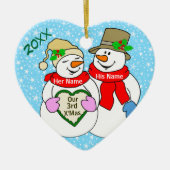 Onze derde kerst keramisch ornament (Voorkant)