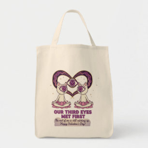 Onze Derde Oog Ontmoette Eerst Valentijnsdag Tote Bag