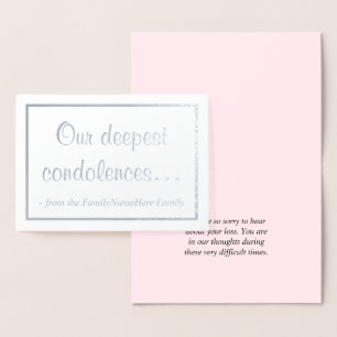 "Onze diepste condoleances..." - Sympathy Card Folie Kaarten