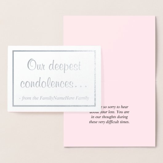 "Onze diepste condoleances..." - Sympathy Card Folie Kaarten (Display)